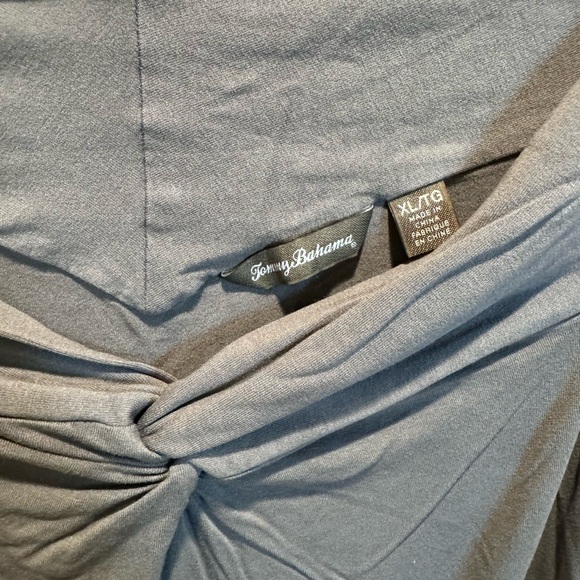 Tommy Bahama Charcoal Twist Front Tank Top - Picture 2 of 4